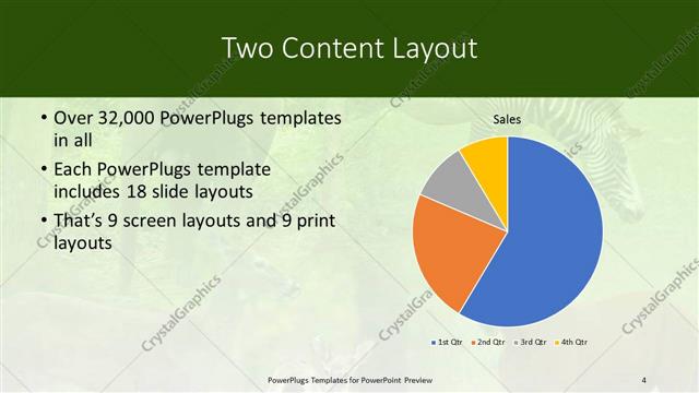 Two Content presentation slide layout
