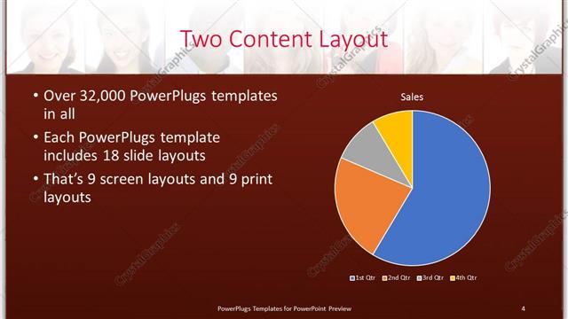 Two Content presentation slide layout
