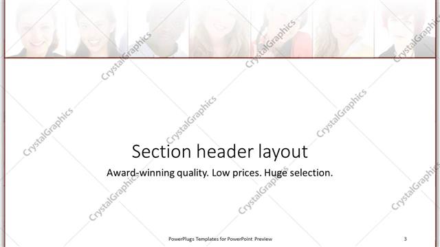 Section Header presentation slide layout