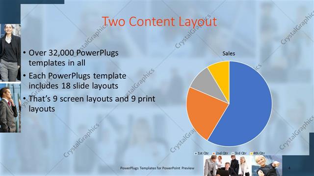 Two Content presentation slide layout
