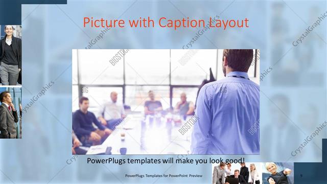 Picture with Caption presentation slide layout