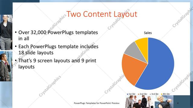 Two Content presentation slide layout