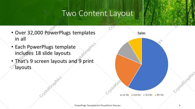 Two Content presentation slide layout