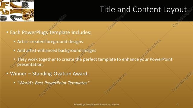 Title and Content presentation slide layout