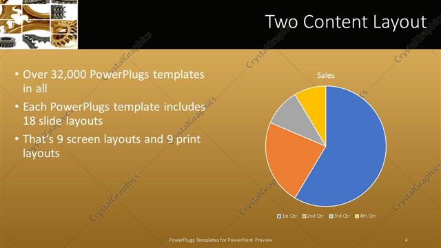 Two Content presentation slide layout