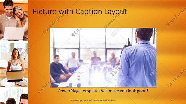 Picture with Caption presentation slide layout