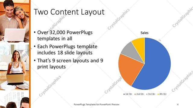 Two Content presentation slide layout