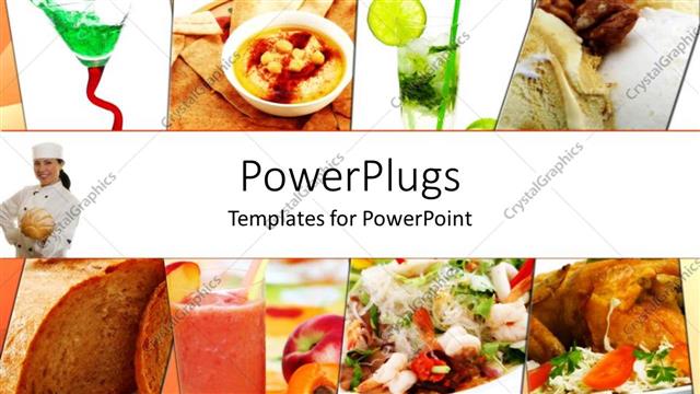  Presentation with healthy indian food - Collage of healthy assorted Indian dishes with female chef