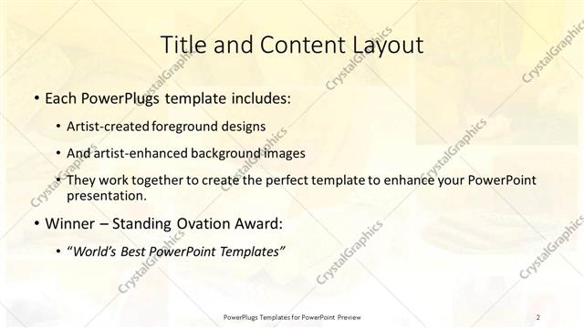Title and Content presentation slide layout