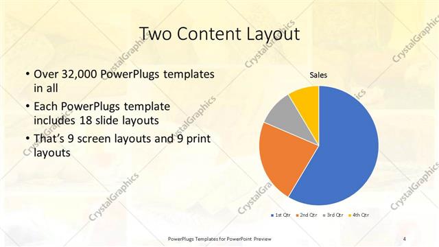 Two Content presentation slide layout