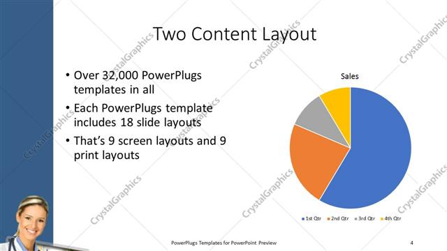 Two Content presentation slide layout