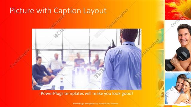 Picture with Caption presentation slide layout