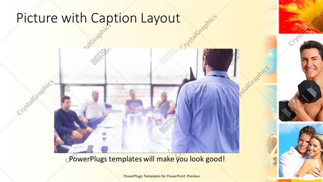 Picture with Caption presentation slide layout