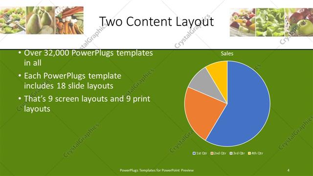 Two Content presentation slide layout