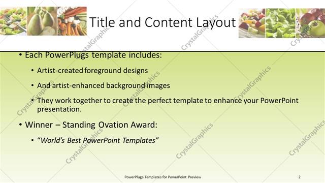Title and Content presentation slide layout