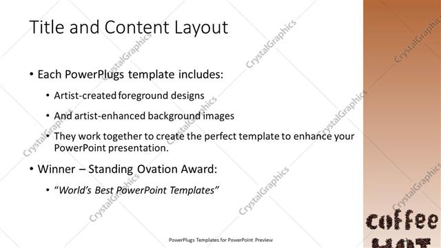 Title and Content presentation slide layout