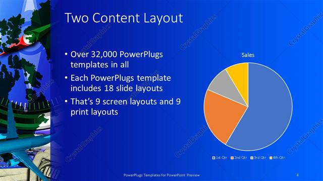 Two Content presentation slide layout