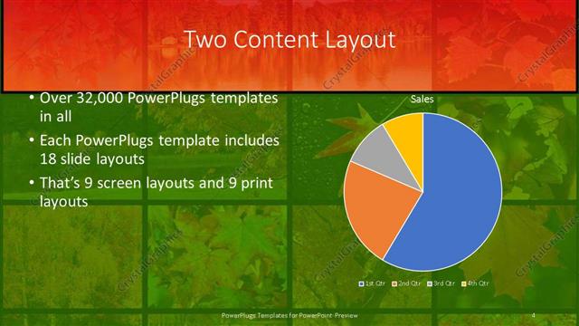 Two Content presentation slide layout