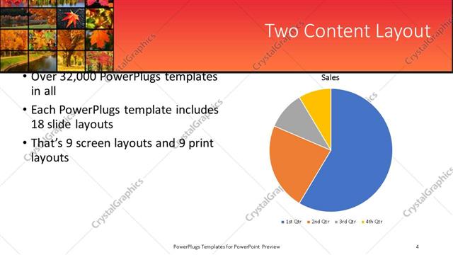 Two Content presentation slide layout