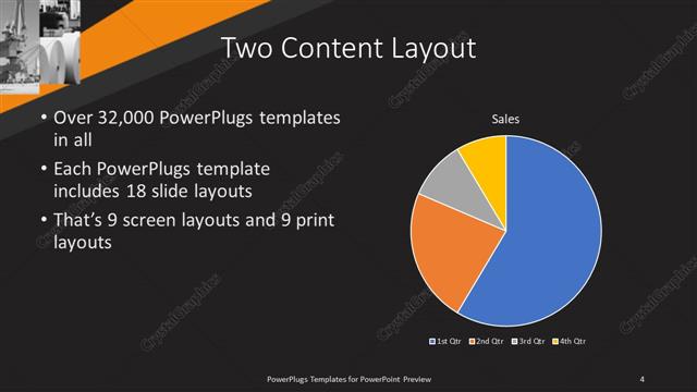 Two Content presentation slide layout