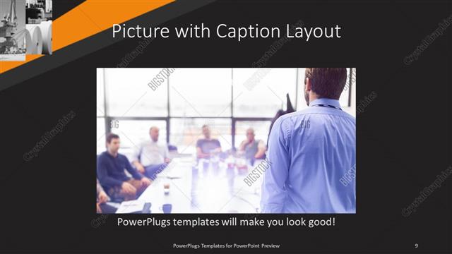 Picture with Caption presentation slide layout