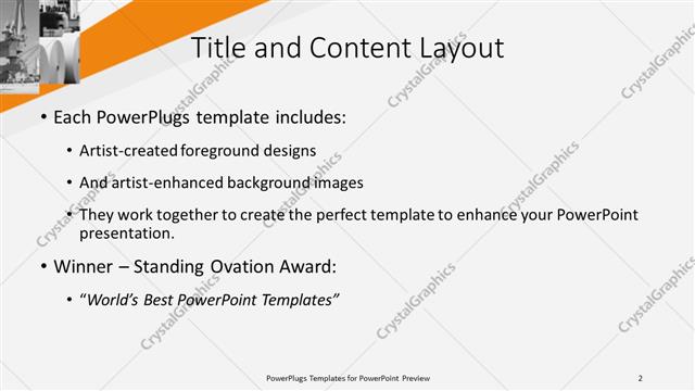Title and Content presentation slide layout