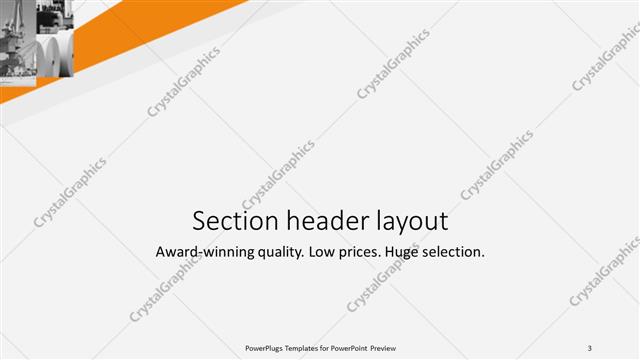 Section Header presentation slide layout