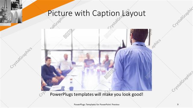 Picture with Caption presentation slide layout