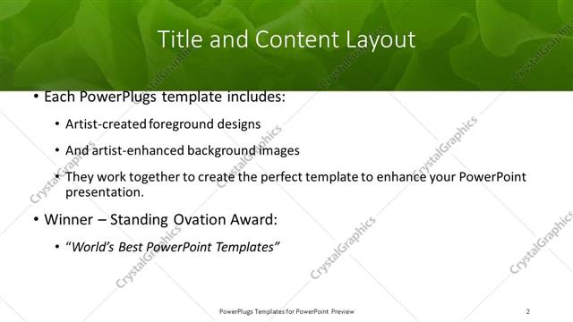 Title and Content presentation slide layout