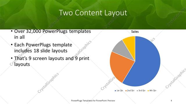Two Content presentation slide layout