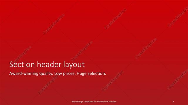 Section Header presentation slide layout