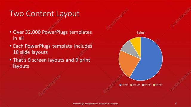 Two Content presentation slide layout