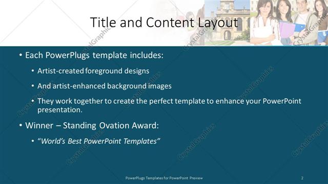 Title and Content presentation slide layout