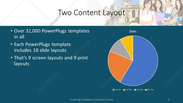 Two Content presentation slide layout