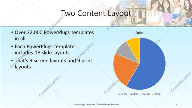 Two Content presentation slide layout