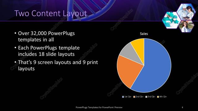 Two Content presentation slide layout