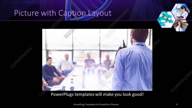 Picture with Caption presentation slide layout