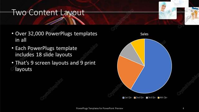Two Content presentation slide layout