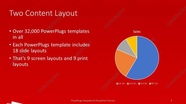 Two Content presentation slide layout
