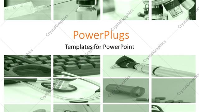  Presentation with collage medical - Collage of medical and healthcare equipments over white background