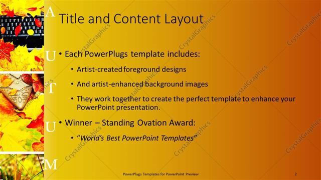 Title and Content presentation slide layout
