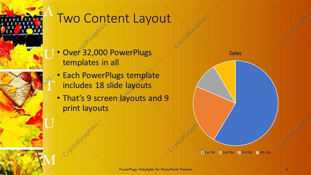 Two Content presentation slide layout