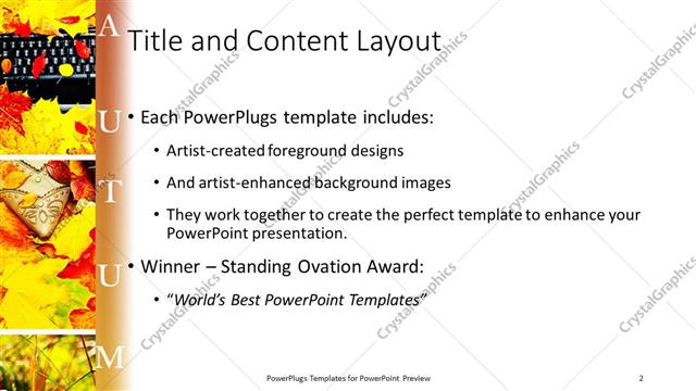 Title and Content presentation slide layout
