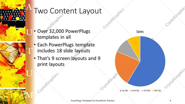 Two Content presentation slide layout