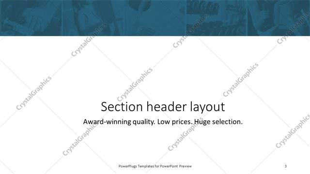 Section Header presentation slide layout