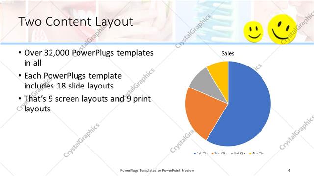 Two Content presentation slide layout