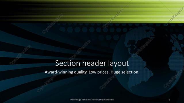 Section Header presentation slide layout