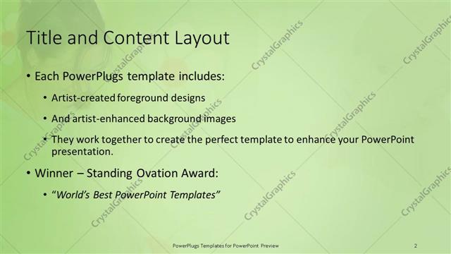 Title and Content presentation slide layout