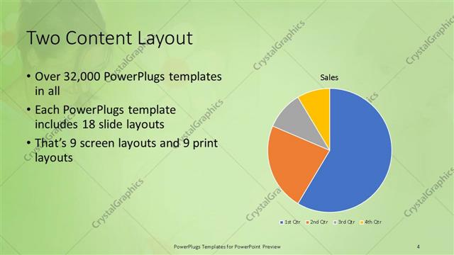 Two Content presentation slide layout
