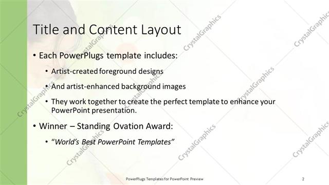 Title and Content presentation slide layout